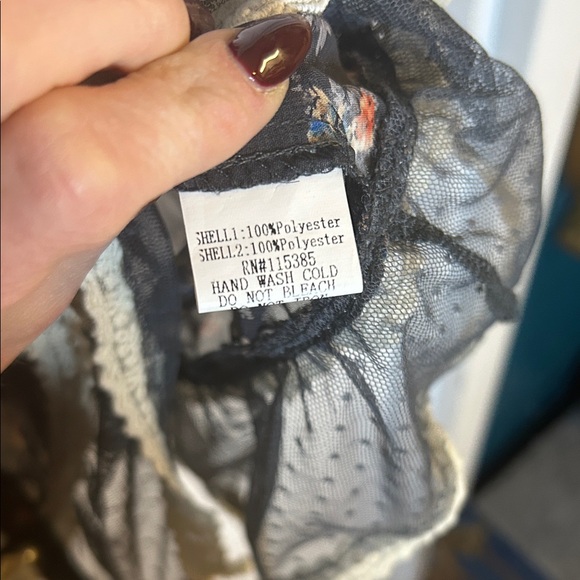 Sheer Floral Lace Babydoll Blouse ✨ Romantic Cottagecore Top - Picture 10 of 15